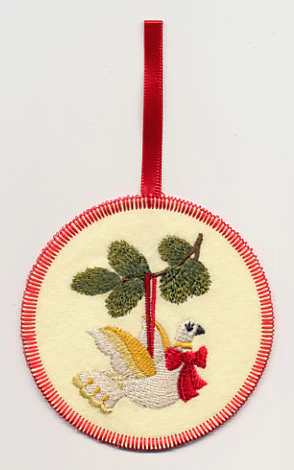 Dove Ornament (In-the-Hoop)