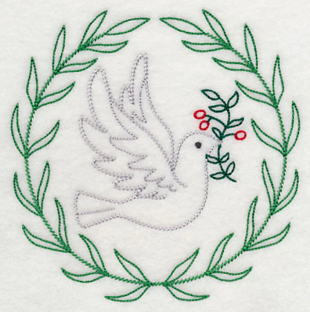Dove with Holly (Vintage) - Image 3