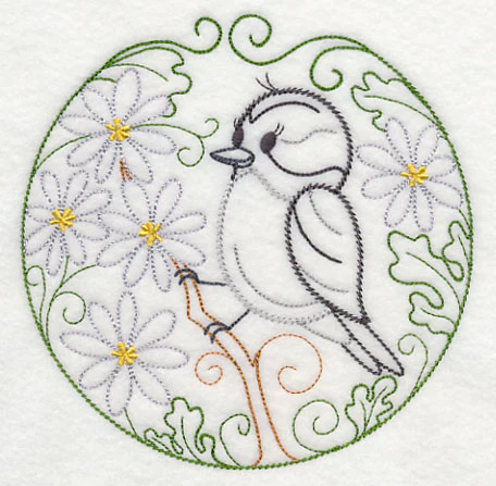 Downy Woodpecker and Bloodroot (Vintage) - Image 3