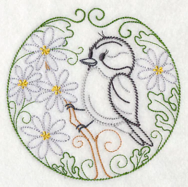 Downy Woodpecker and Bloodroot (Vintage) - Image 4