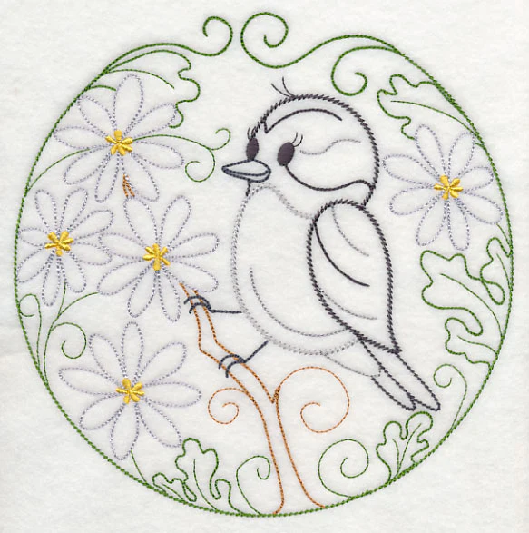 Downy Woodpecker and Bloodroot (Vintage) - Image 6