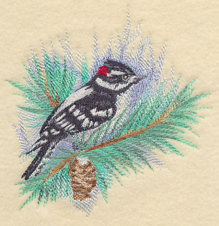 Downy Woodpecker in Watercolor - Image 3
