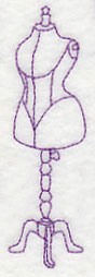 Dress Form 3 (Redwork) - Image 2