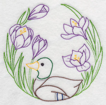 Duck and Flowers (Vintage) - Image 3