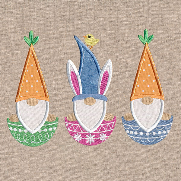 Easter Charms Gnome Trio (Applique) - Image 4