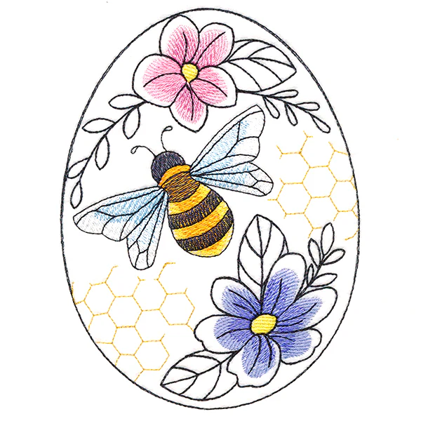 Easter Egg Artistry - Buzzing Bee and Blooms - Image 3