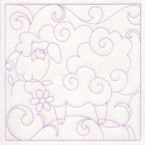 Easter Quilting - Lamb (Double Run)