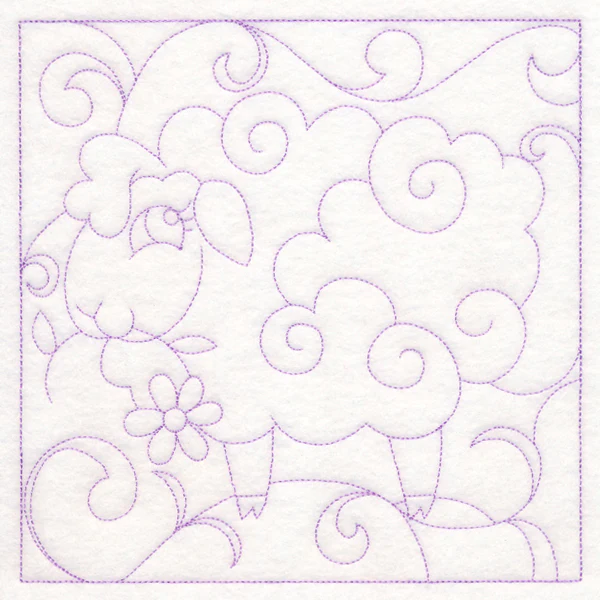 Easter Quilting - Lamb (Double Run) - Image 2