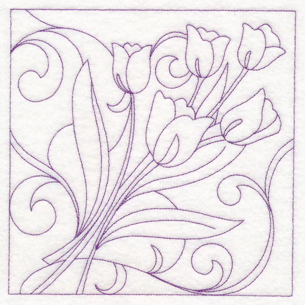 Easter Quilting - Tulips (Double Run) - Image 2