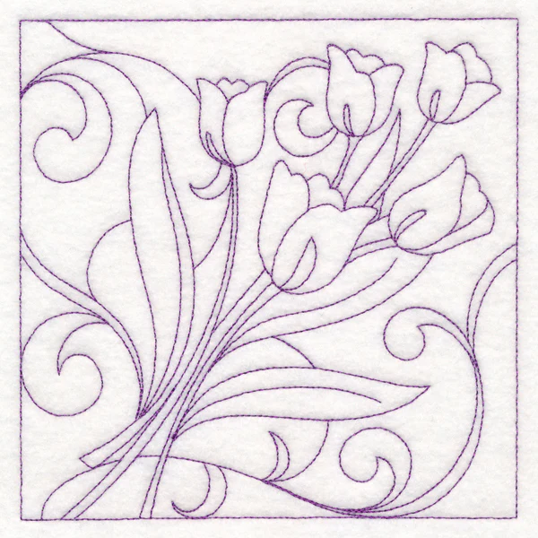 Easter Quilting - Tulips (Double Run) - Image 3