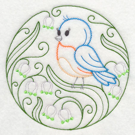 Eastern Bluebird and Spring Snowflakes (Vintage) - Image 3
