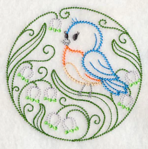 Eastern Bluebird and Spring Snowflakes (Vintage) - Image 5