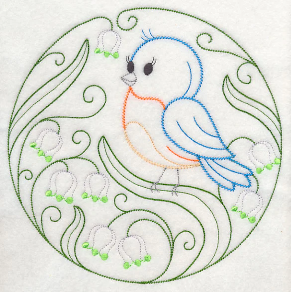 Eastern Bluebird and Spring Snowflakes (Vintage) - Image 6