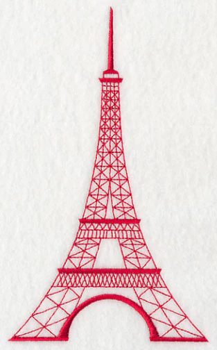Eiffel Tower (Redwork)