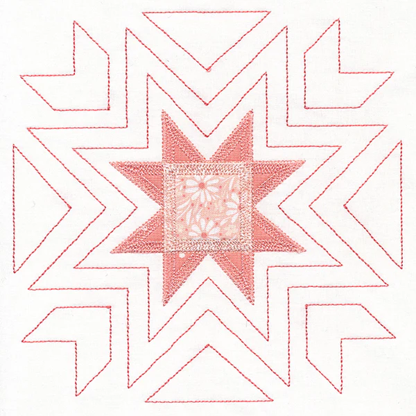 Eight-Point Star Quilt Square (Applique) - Image 3