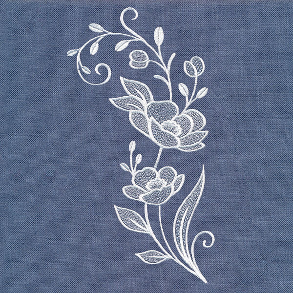 Classic Blooms Spray (Whitework) - Image 3
