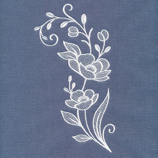 Classic Blooms Spray (Whitework) - Image 4