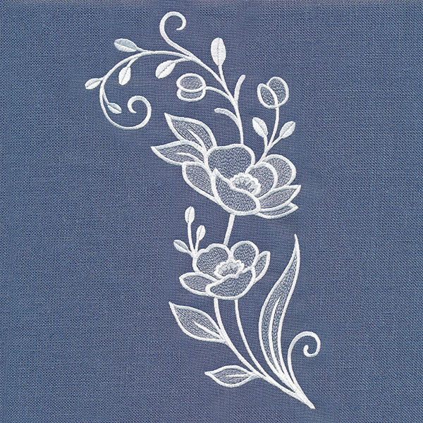 Classic Blooms Spray (Whitework) - Image 6