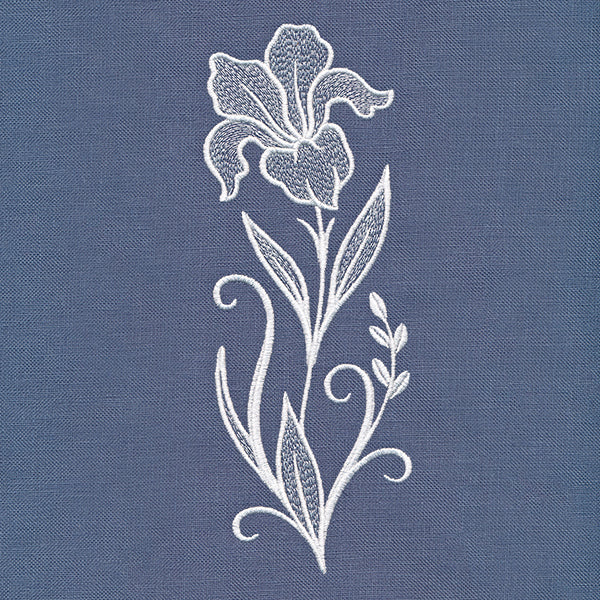 Classic Blooms Tall Border 1 (Whitework) - Image 3