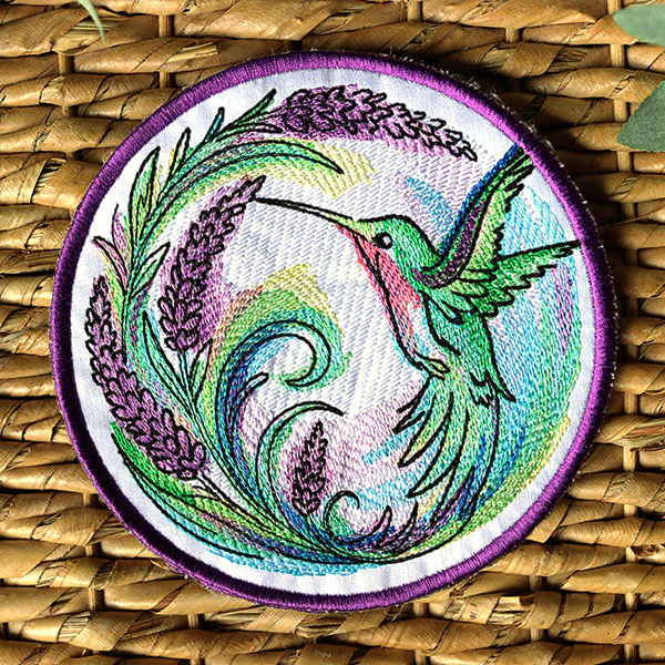 Lavender Hummingbird Trivet (In-the-Hoop)