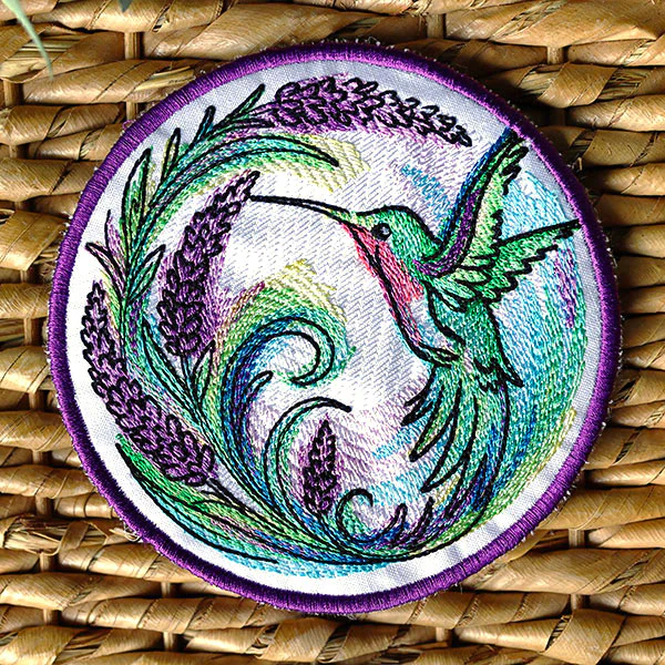 Lavender Hummingbird Trivet (In-the-Hoop) - Image 3