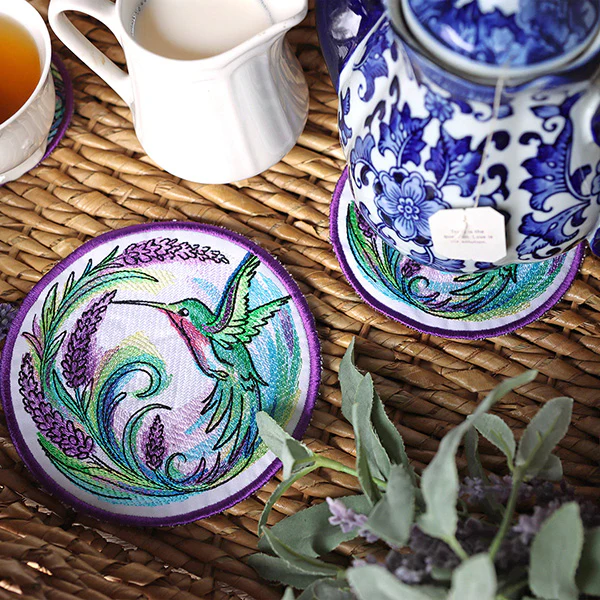 Lavender Hummingbird Trivet (In-the-Hoop) - Image 6