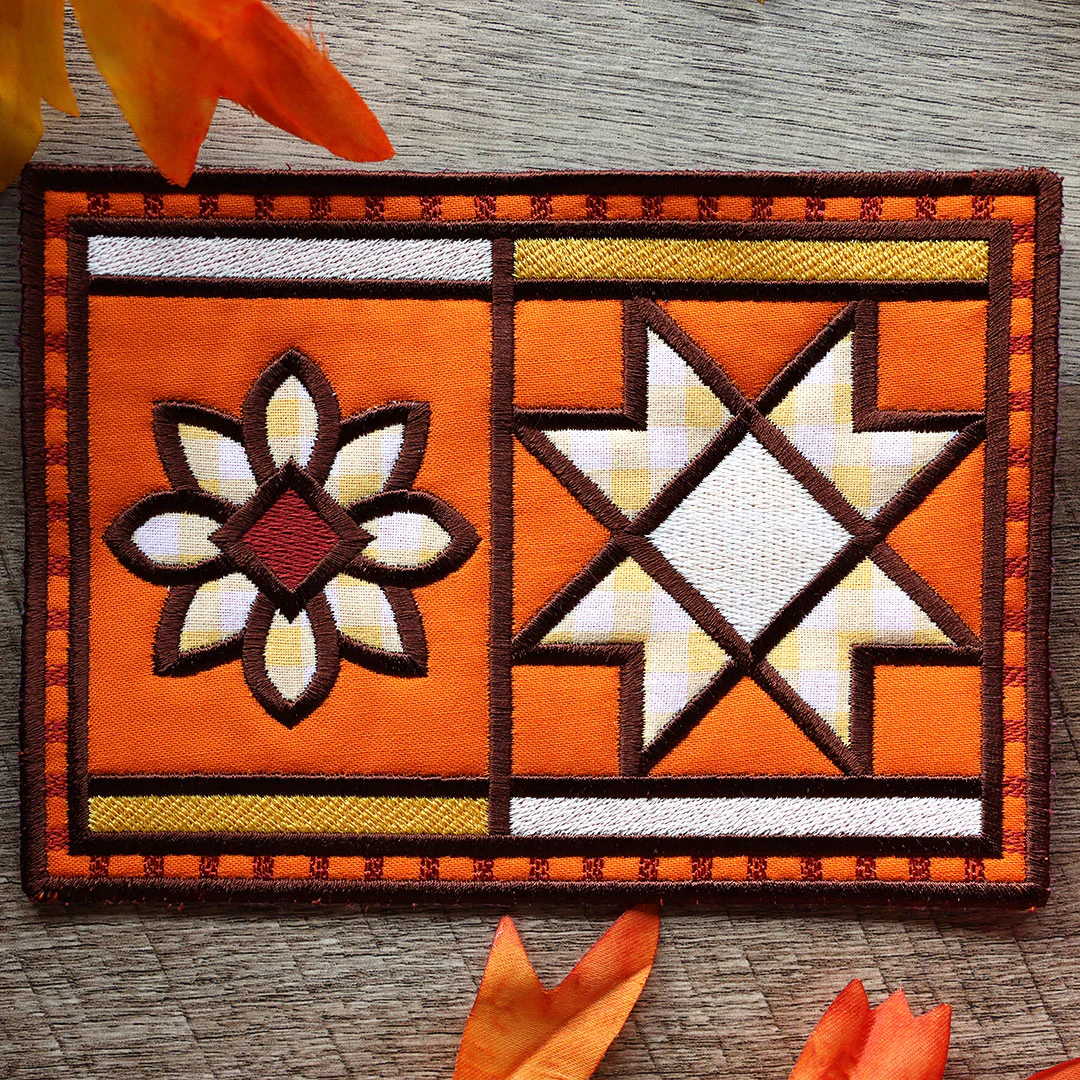 Autumn Quilt Block Mug Rug (In-the-Hoop) - Image 4