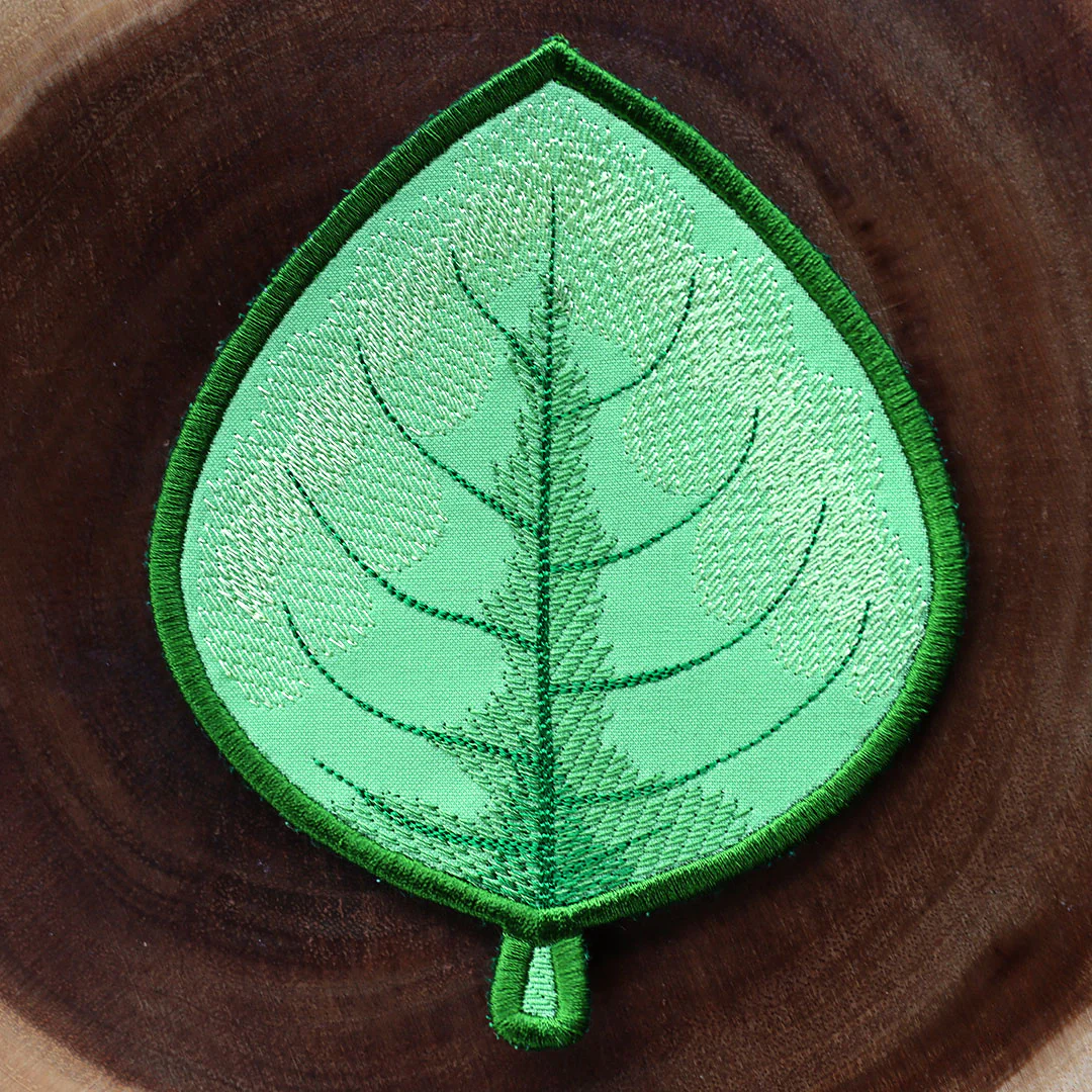 Autumn Cottonwood Leaf Coaster (In-the-Hoop) - Image 3