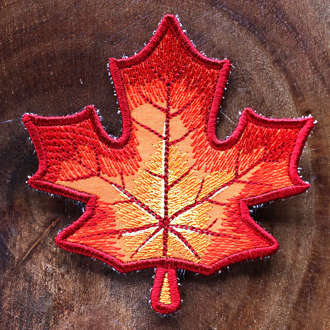 Autumn Maple Leaf Coaster (In-the-Hoop) - Image 3