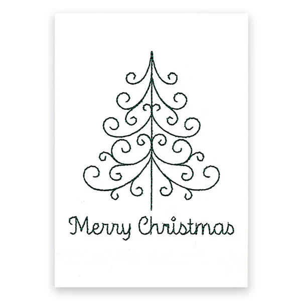 Merry Christmas Swirl Tree (Cardstock) - Image 2