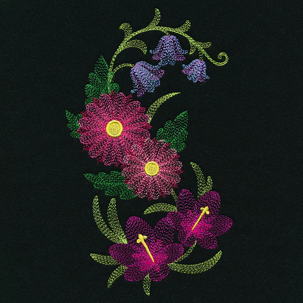 Elegant Aster & Bluebell Spray - Image 2