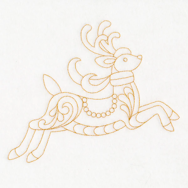 Elegant Christmas Quilting - Reindeer (Double Run) - Image 2