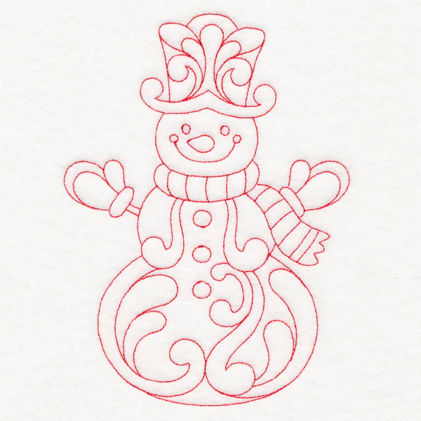 Elegant Christmas Quilting - Snowman (Double Run) - Image 2