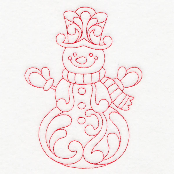 Elegant Christmas Quilting - Snowman (Double Run) - Image 3
