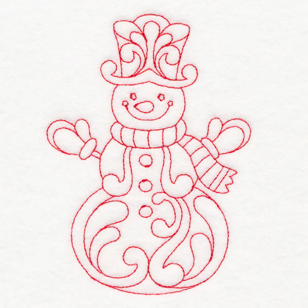 Elegant Christmas Quilting - Snowman (Double Run) - Image 4