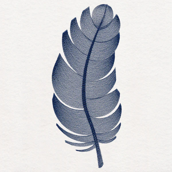 Elegant Etching Feather - Image 2