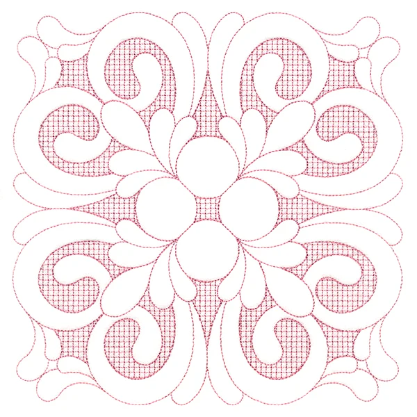Elegant Flourishes - Beautiful Square (Trapunto)
