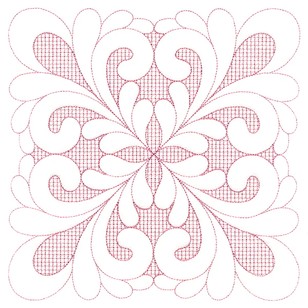 Elegant Flourishes - Pretty Square (Trapunto)