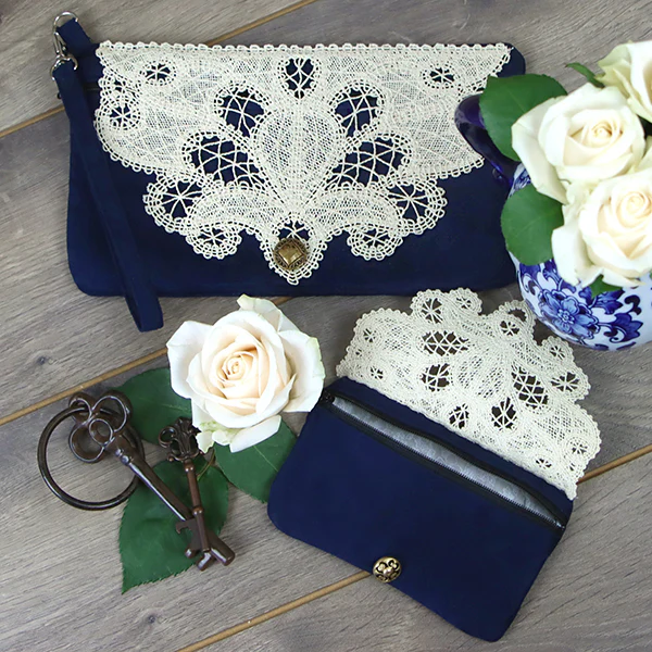 Elegant Lacy Lined Zipper Pouch (In-the-Hoop) - Image 10