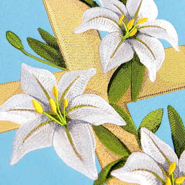 Elegant Lilies and Cross - Image 2