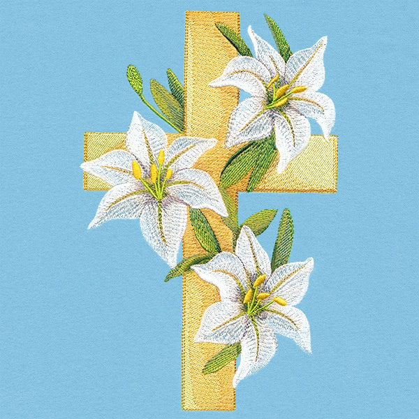 Elegant Lilies and Cross - Image 3
