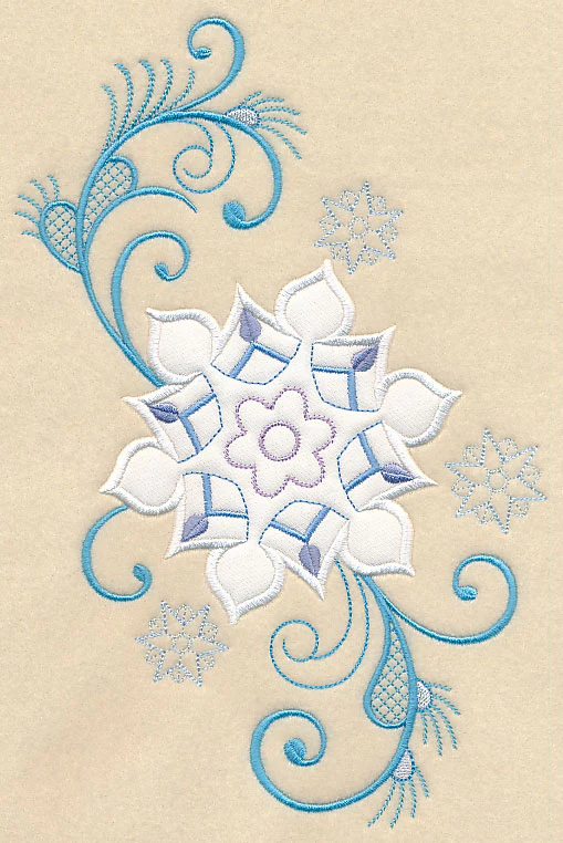 Elegant Snowflake Spray (Applique) - Image 5