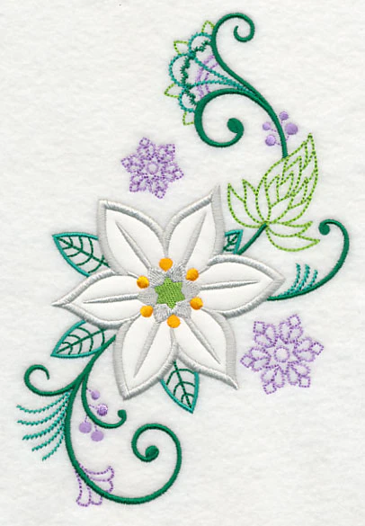 Elegant Star of Bethlehem Spray (Applique) - Image 3