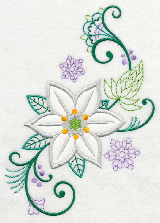 Elegant Star of Bethlehem Spray (Applique) - Image 5