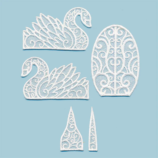 Elegant Swan in 3D (Lace) - Image 3