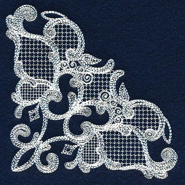 Elegant Swirls Corner (Whitework) - Image 5
