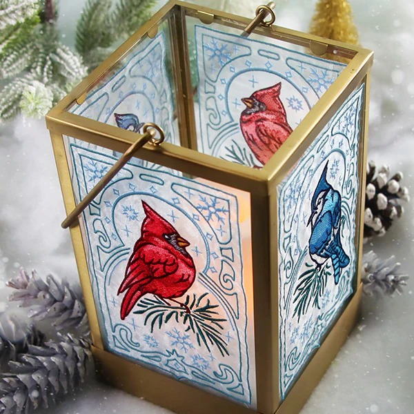 Elegant Winter Bird Panel - Cardinal - Image 3