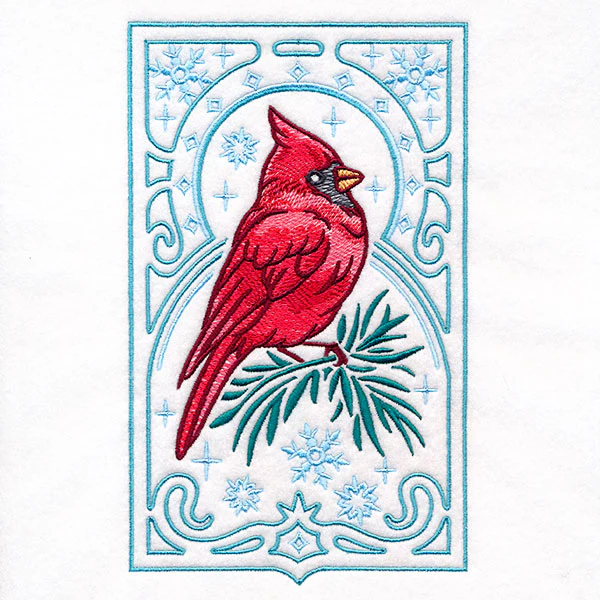 Elegant Winter Bird Panel - Cardinal - Image 7