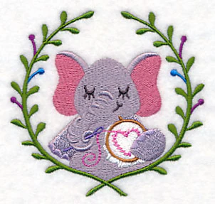 Elephant Embroidering Laurel - Image 5