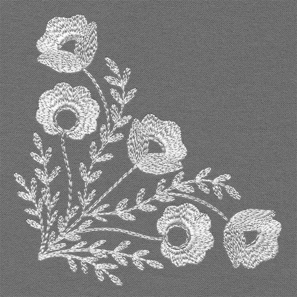 Embellished with Blooms Corner (Whitework) - Image 4